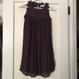 Loft Petite Crochet Yoke Dress